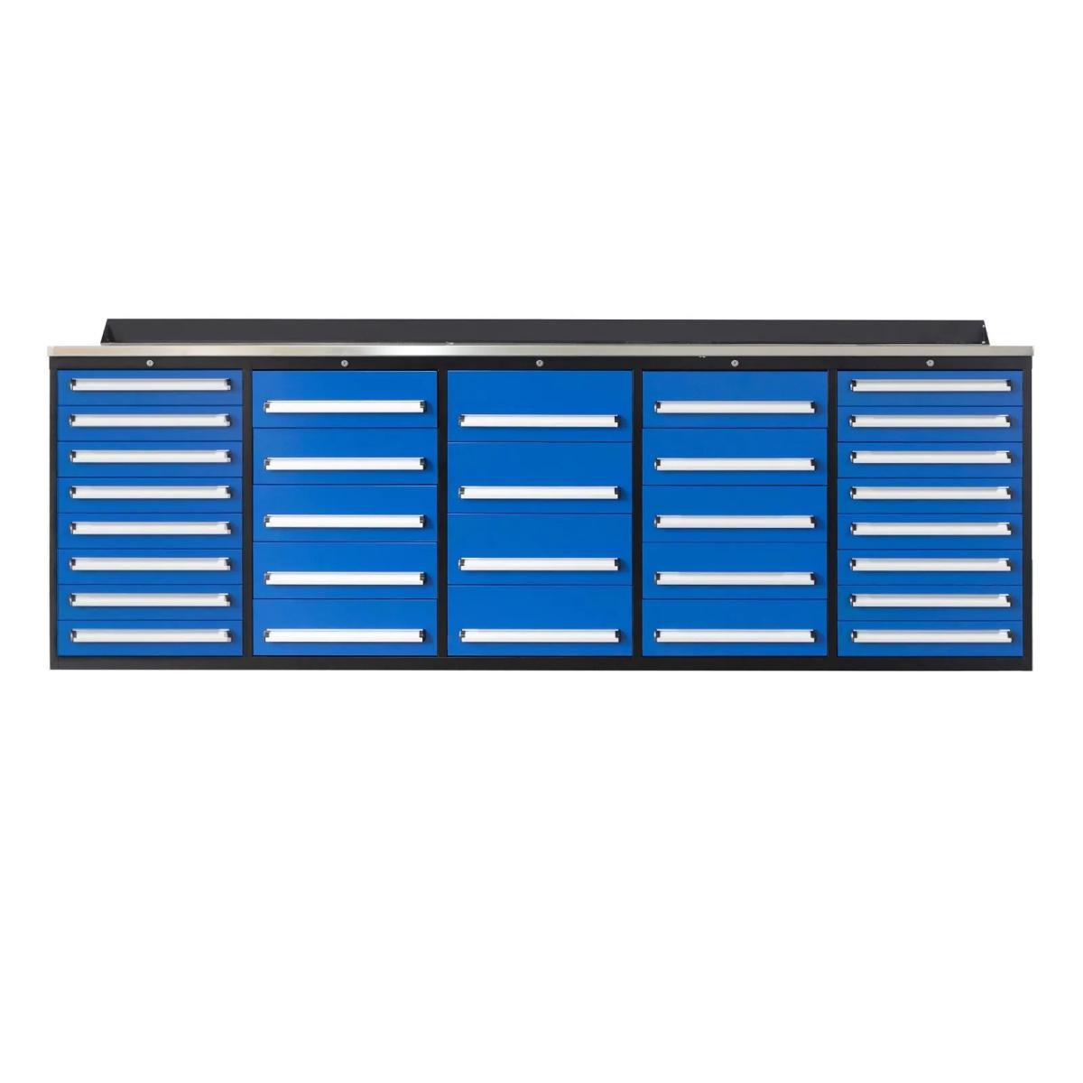 Value Industrial 10FT-30D Workbench Cabinets - 10 foot wide - 30 drawers
