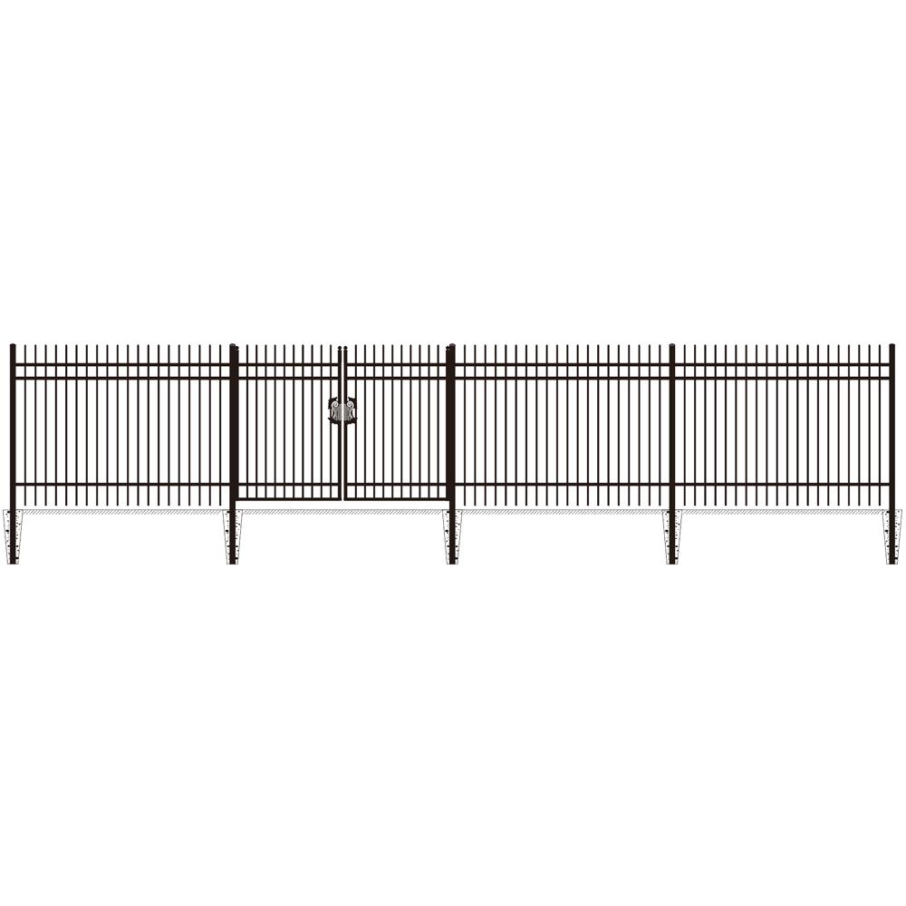 Value Industrial Ornamental Steel Fence Kit: 328 ft., 8'x6', 40 Panels + Gate