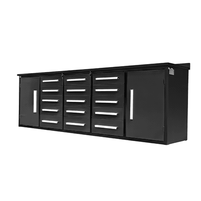 Value Industrial 10FT-15D Workbench Cabinets - 10 foot wide - 15 drawers
