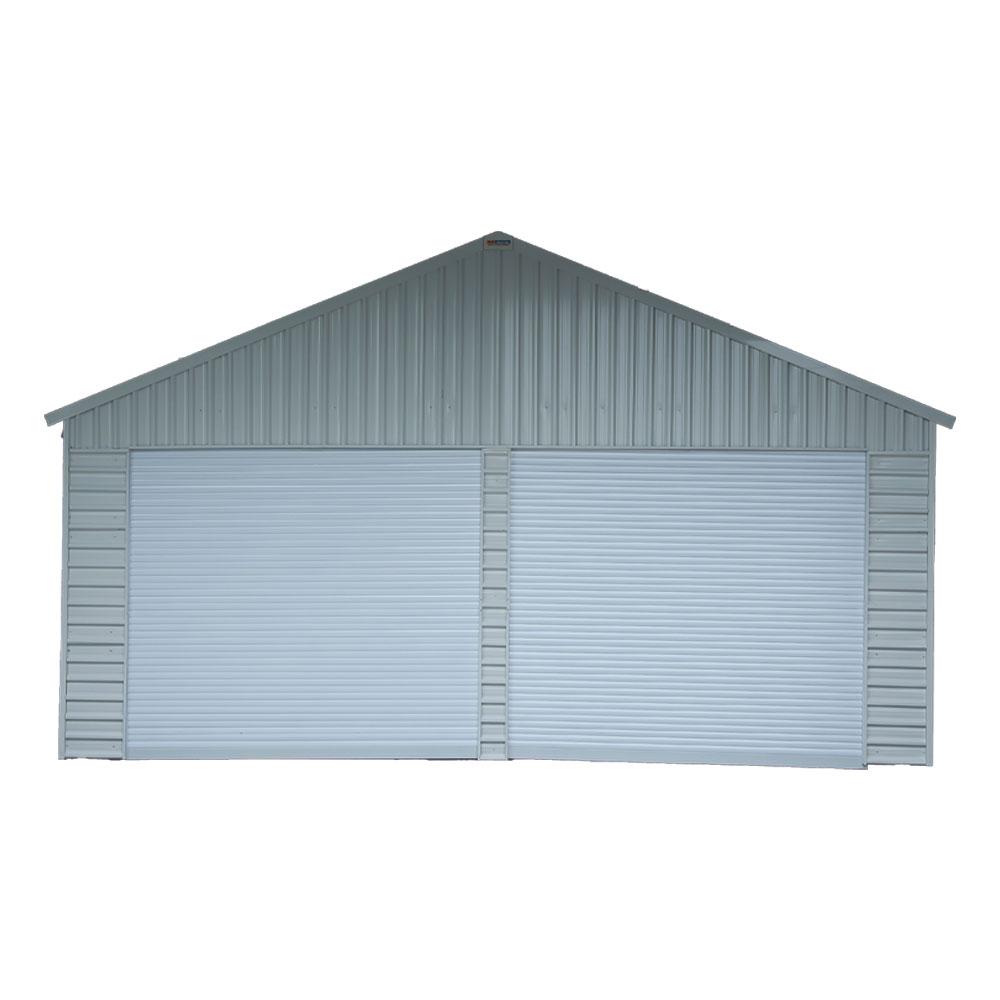 21'x19' Heavy Duty Metal Garage Shed, 75 MPH Wind Rated