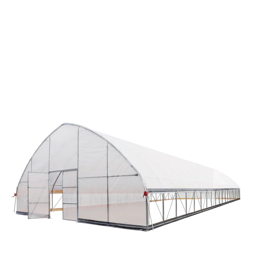 Value Industrial 30'x80'x15' Heavy-duty High Tunnel Greenhouse - 150 micron film covering - two sided ventilation