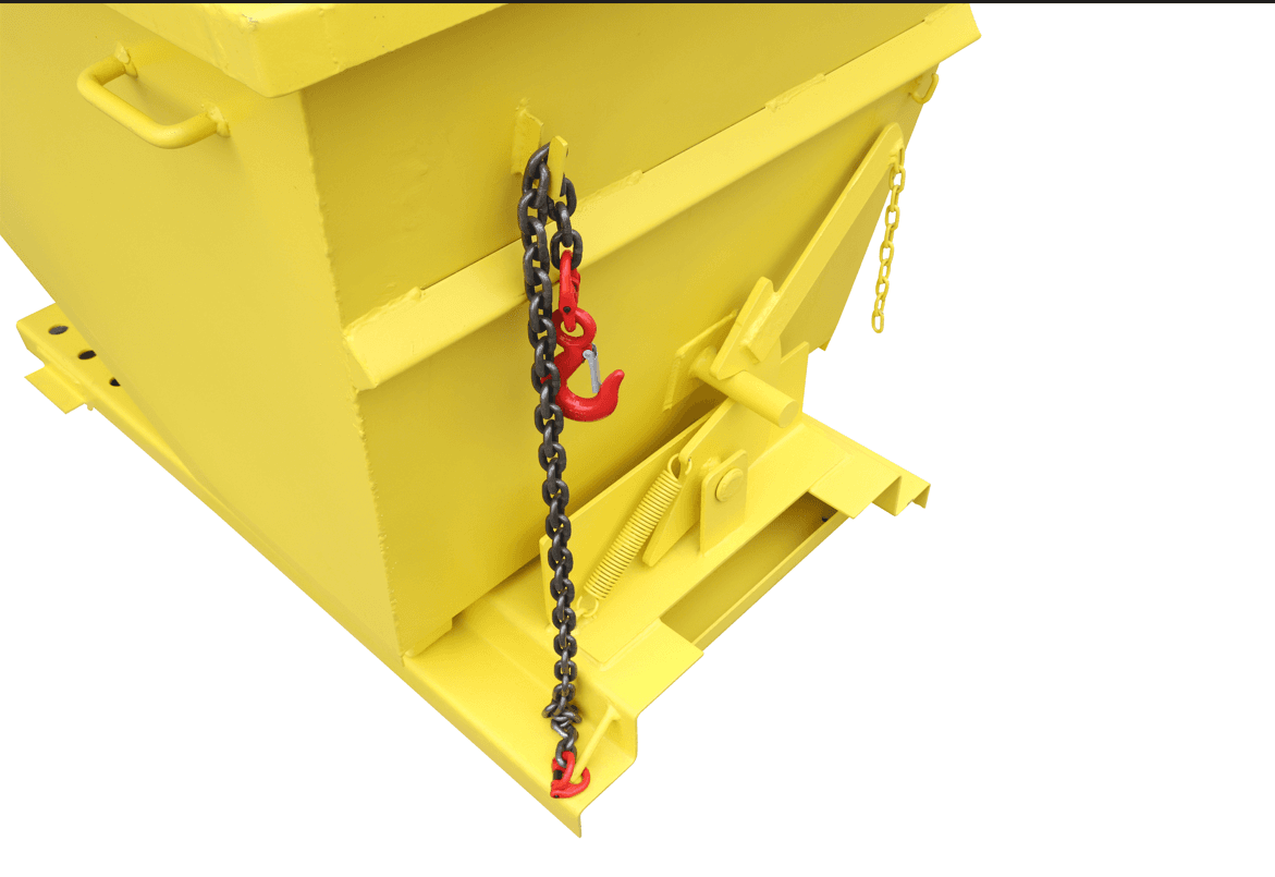 Value Industrial Forklift Pocket Self Dumping Hopper - 1 cubic yard capacity
