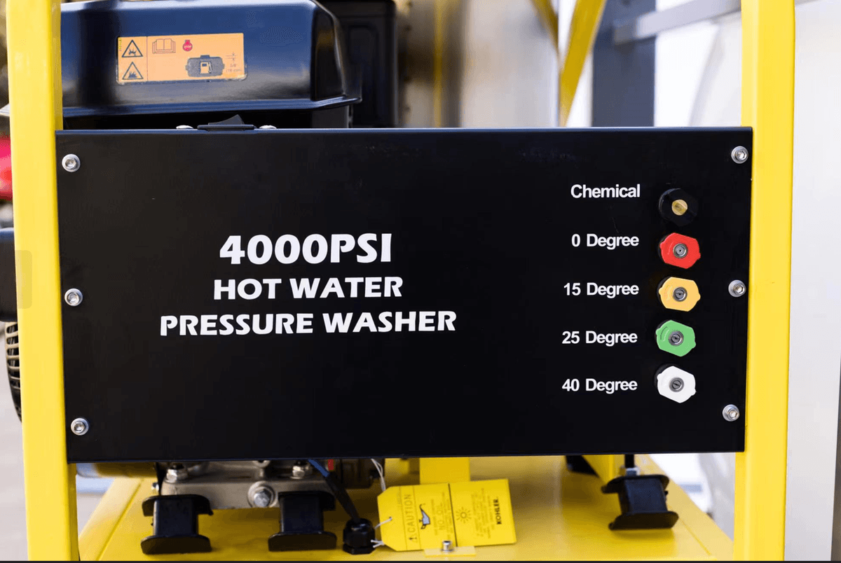 Value Industrial 4000 PSI Hot Water Pressure Washer, 14 HP Kohler, 245 Gal