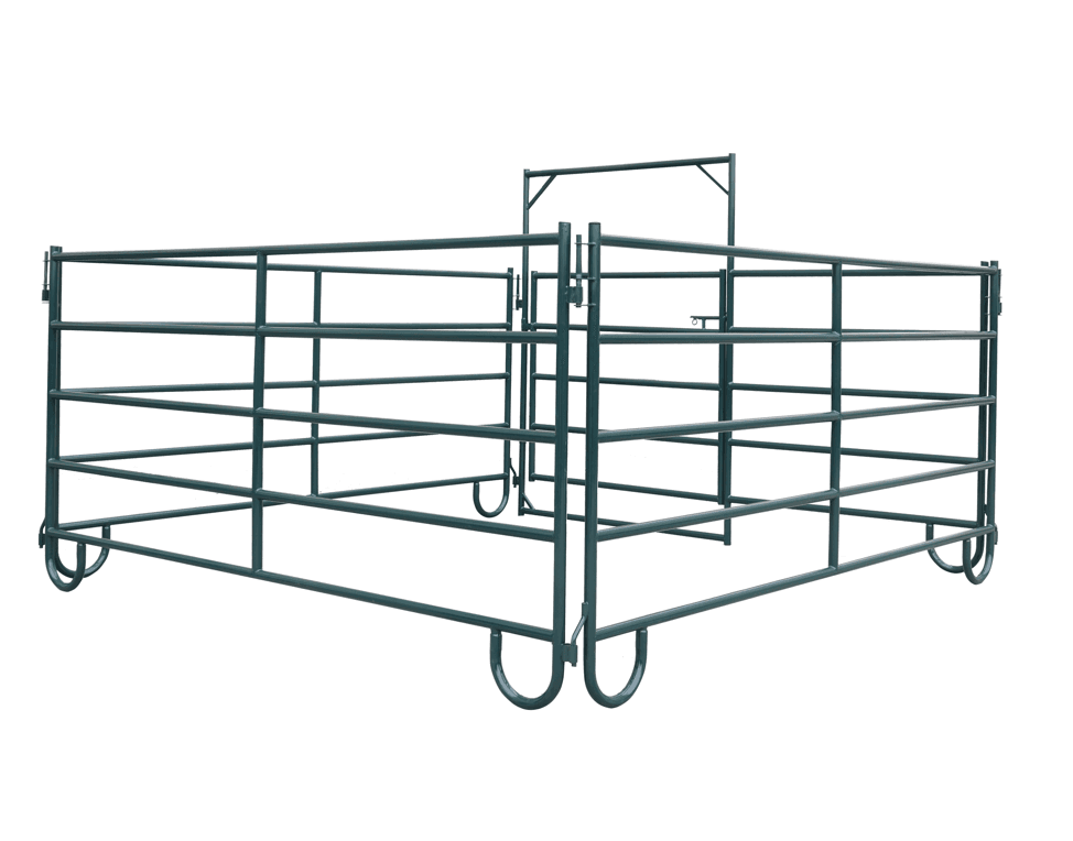 Value Industrial 54 Panels & 2 Gates Corral Cattle Panels Pack - 10 foot wide x 5 for height per panel - powder coated tube frame