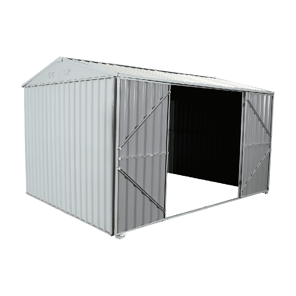 Value Industrial 8'x11' Galvanized Metal Shed - 29 gauge steel walls - resistant snow load and wind load
