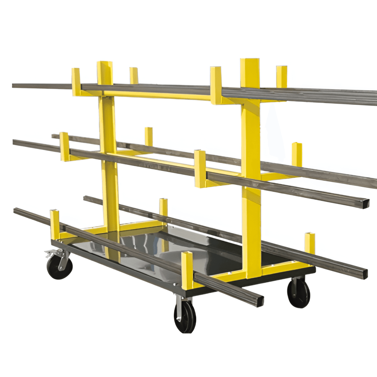 Value Industrial Heavy-Duty Mobile Bar And Pipe Racks - size 72" length - 4000 lbs capacity