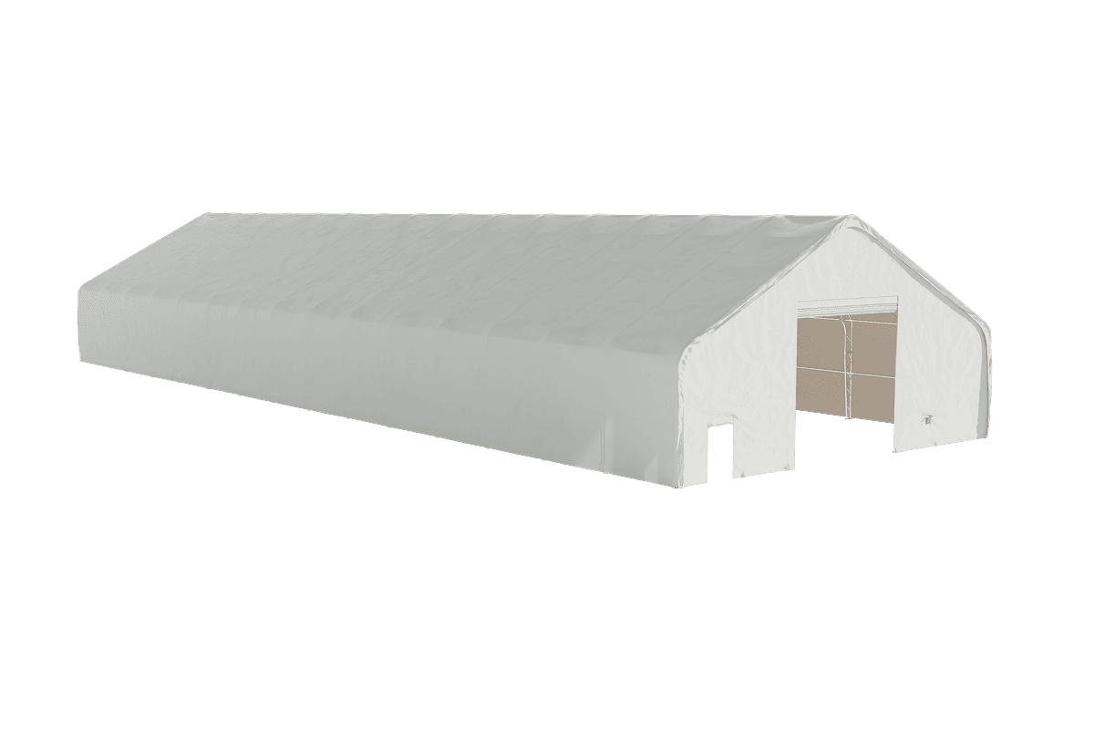Value Industrial Double Trussed Storage Shelter - 50' wide x 150' length x26' height