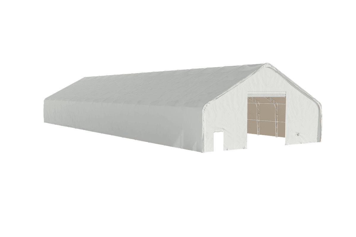 Value Industrial Double Trussed Storage Shelter - 50' wide x 150' length x26' height